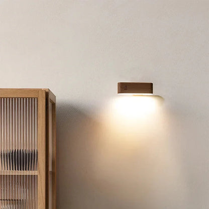 LED Wooden  Rotatable Magnetic Lamp