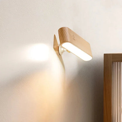 LED Wooden  Rotatable Magnetic Lamp